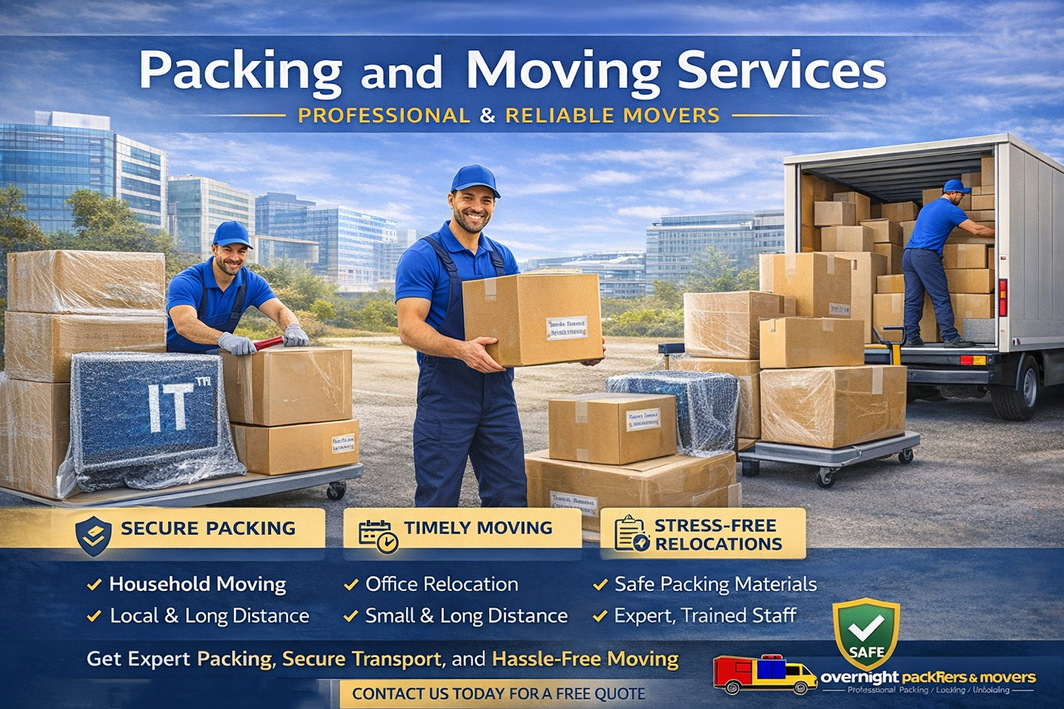 Overnight Packers and Movers Services